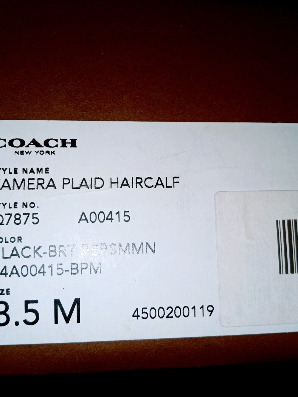 Coach "Tamera" Red Plaid Calfhair Pumps 8.5 In Box - Picture 3 of 11